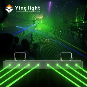Hot Sale 500mw*8pcs Green Laser Light 8 Eyes Dmx Dj Disco Bar Night Club Green Laser Lights