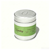 En stock, boîte ronde en métal personnalisée de 73*73 mm, hermétique, pour matcha, café et thé, 35 g, avec bouchons intérieurs et couvercles