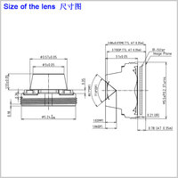Objectif M5.5 EFL 2.6mm grand angle DFOV 78 pour capteur 1/4" HD 5MP, objectif sténopé à corps mince TTL court 8*8 avec support pour téléphone portable