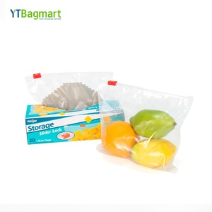 Food Grade Custom Freezer <b>Slide</b> Zipper Ziplock Pe Bag <b>Plastic</b> Food Storage Bags - Product Image 6
