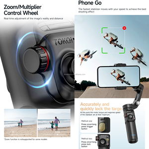 Chuyên nghiệp 3-trục ai theo dõi <span class=keywords><strong>Gimbal</strong></span> cầm tay video ổn định cho điện thoại thông minh vlogging tự động đối tượng mặt theo chất ổn định - Product Image 4