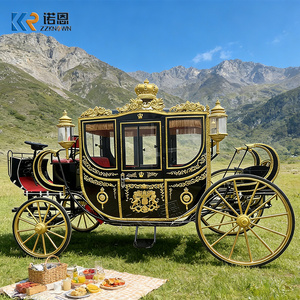 عربة حفلات الأميرات مع خيول أنيقة، عربة سندريلا الخيولية، عربات ملكية كهربائية تجرها الخيول - Product Image 2