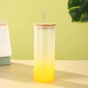 Vaso alto y delgado de vidrio de 20 oz, ideal para batidos, jugos y batidos de proteínas en el gimnasio - Product Image 2