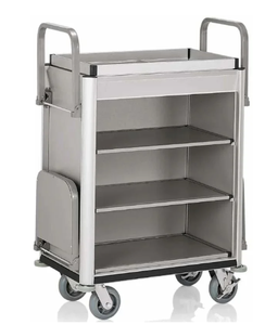 <span class=keywords><strong>Chariot</strong></span> <span class=keywords><strong>de</strong></span> ménage d'hôtel moyen avec 2 sacs à <span class=keywords><strong>linge</strong></span> - Product Image 2