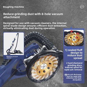 Levigatrice Orbitale Elettrica Senza Spazzole a Velocità Variabile Woputon CP125-A per Rinnovo di Pareti Vecchie e Superfici in Cemento - Product Image 3