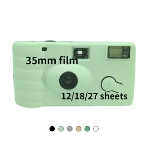 कस्टम लोगो डिस्पोजेबल कैमरा बल्क ऑर्डर प्रमोशन 35 मिमी फिल्म फ्लैश के साथ एकल उपयोग डिजिटल कैमरा