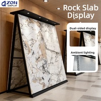 Présentoir personnalisé double face en PVC pour dalles de granit et quartz naturels, carreaux de marbre et de porcelaine émaillés, à forte capacité de charge