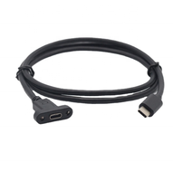 Câble d'extension USB C mâle à femelle Type C à vis de verrouillage câble de montage sur panneau