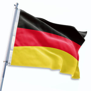 Немецкий флаг на заказ, двусторонний, 3 Х5 футов, развевающийся флаг, полиэстер, флаги с принтом, быстрая доставка, Рекламный Полиэстер - Product Image 1