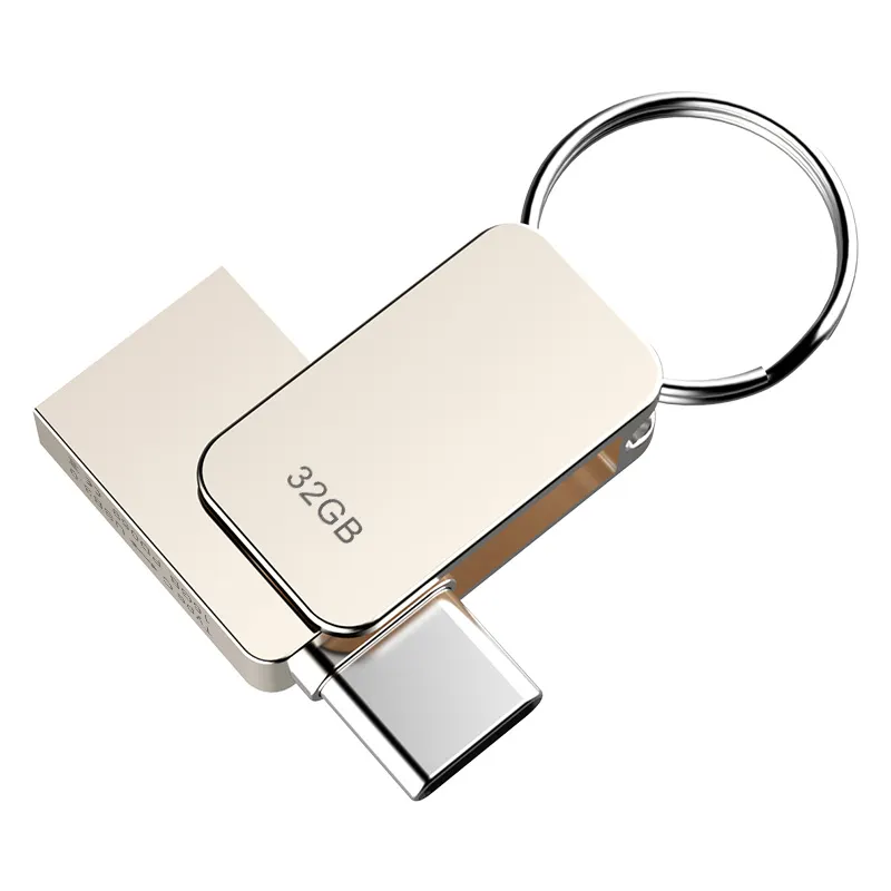 USB Kecepatan Tinggi 3.0 Tipe C USB Flash Drive 16GB 32GB 64GB Pen Drive 128GV Logo Kustom untuk Ponsel