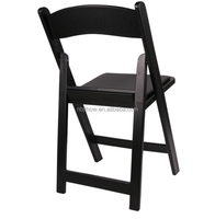 Chaises pliantes en résine noires Wimbledon pour événements, mariages et banquets en plein air – Vente en gros