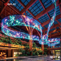 Écran LED flexible pour extérieur P20, résistant à l'eau IP68, transparent, façade média pour bâtiment, affichage en grille de pixels