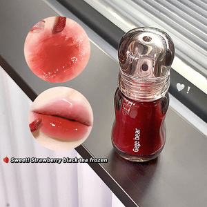 Aceite Labial de Marca Privada con Pompón, 45 Colores Opcionales, Hidratante, con Brocha Grande, Brillo Labial, Maquillaje al por Mayor, Aceite <span class=keywords><strong>Voluminizador</strong></span> de Labios - Product Image 3