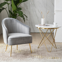 Gold Stühle Luxus Nordic Modern Velvet Metall Leder Sets Warten Wing Home Sofa Lounge Akzent Möbel Stühle Wohnzimmer