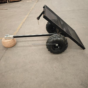 Tugas berat 545kg ATV Ride-on mesin pemotong Dump <span class=keywords><strong>Cart</strong></span> Quad Garden Tip Trailer dapat disesuaikan baja OEM struktur tertutup untuk sepeda motor - Product Image 2