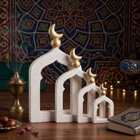 Décoration de porte de mosquée islamique Ramadan 2027, Eid Mubarak, décoration de maison arabe, dôme de lune, fournitures musulmanes pour le Ramadan