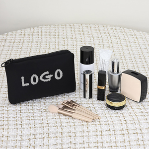 Logo In Tùy Chỉnh Không Thấm Nước <span class=keywords><strong>Neoprene</strong></span> Mỹ Phẩm Trang Điểm Dây Kéo Pouch Túi - Product Image 4