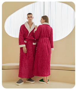 Peignoir moelleux de créateur de luxe pour femmes imprimé fleuri matériau polaire grand châle Robe de chambre colorée Robe de salon - Product Image 3