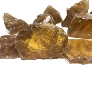 Calcite d'ambre de spécimen minéral de pierre brute de cristal de quartz brut naturel pour la décoration de méditation