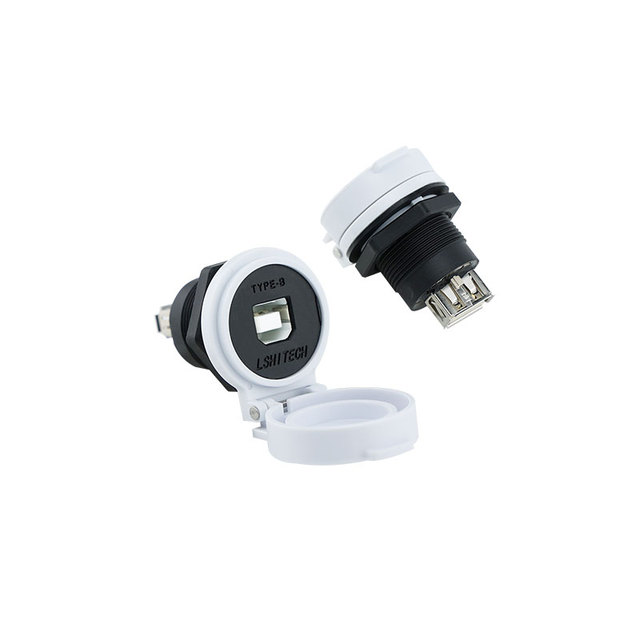 IP67 Panel Mount USB 3.0 Type B Pass-through Environment Waterproof Industrial Connector
