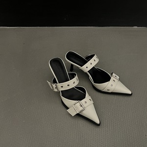 2023 estate ~ scarpe singole con tacco sottile a punta da donna baotou europeo e americano <span class=keywords><strong>sandali</strong></span> con tacco alto vuoti - Product Image 5