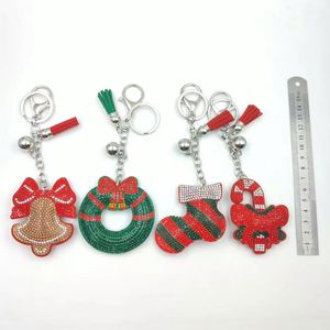 New Arrival Rhinestone <b>Christmas</b> Keychain Bag <b>Charm</b>,<b>Christmas</b> Decoration Accessory,Promotional Holiday Giveaway, Wholesale - Product Image 3