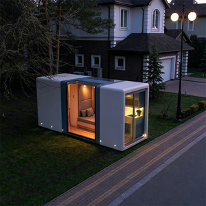 Hutte portable en forme de pomme, conteneur de couchage, hôtel, capsule préfabriquée, maison miniature, idéale <span class=keywords><strong>pour</strong></span> les vacances et les séjours B&B - Product Image 1