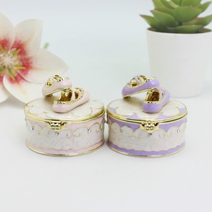 Shinnygifts tay sơn Giày Ba lê men hộp đồ trang sức đính cho cô gái món quà sinh nhật trang trí nội thất lưu trữ - Product Image 4