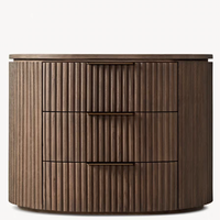 Table de chevet américaine en bois massif, commode de chambre à coucher, armoire de rangement simple et rétro, meuble