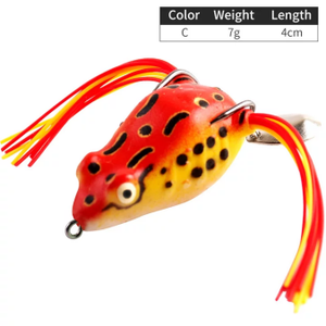 Señuelo de rana pequeña de boca puntiaguda, cebo blando de 7g/4cm, señuelo para lubina negra, aparejos de pesca, señuelo en miniatura - Product Image 4