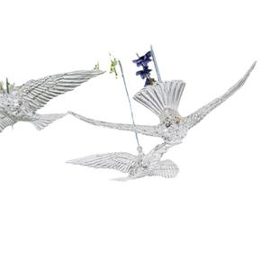 Lustre lumineux en acrylique transparent avec 10 oiseaux, accessoires de scène de mariage de haute qualité, vente en gros - Product Image 5