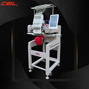 CBL-gorro plano industrial de un solo cabezal, bordado a máquina computarizado, 12 /15 colores, gran oferta