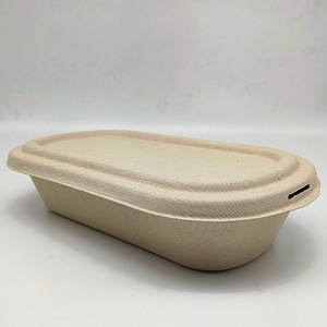 Boîte alimentaire jetable écologique compostable <span class=keywords><strong>de</strong></span> 1000 ml avec couvercle <span class=keywords><strong>en</strong></span> pulpe naturelle, boîte à emporter <span class=keywords><strong>en</strong></span> <span class=keywords><strong>fibre</strong></span> <span class=keywords><strong>de</strong></span> <span class=keywords><strong>canne</strong></span> à <span class=keywords><strong>sucre</strong></span> avec couvercle - Product Image 5