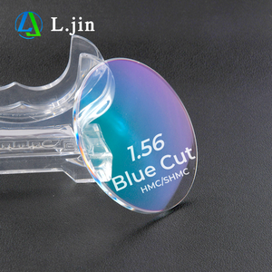 L.jin Vente en gros Lentilles optiques bon marché 1.56 Blue Cut Asphérique Anti-lumière bleue HMC UV420 Revêtement vert <span class=keywords><strong>Prix</strong></span> Stock - Product Image 3