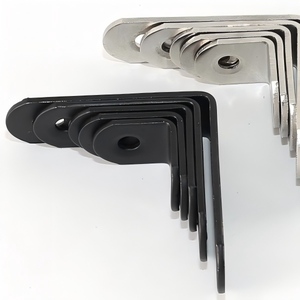 Support de <span class=keywords><strong>tringle</strong></span> à rideau réglable en fer/acier, <span class=keywords><strong>fixation</strong></span> supérieure, support rétractable, design à crochet incurvé, moderne et minimaliste, noir poudré - Product Image 6