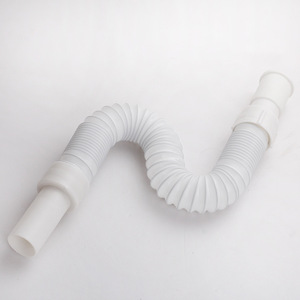 Tuyau de drainage flexible en PVC de 1/2 pouce de diamètre pour la connexion du robinet de lavabo de salle de bain - Product Image 1
