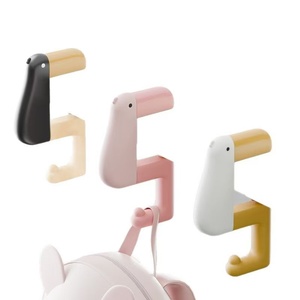 Portatile a un solo livello di plastica per scuola e borsa da ufficio <span class=keywords><strong>gancio</strong></span> per scrivania staccabile manufatto laterale per lo studente del soggiorno senza sacco da boxe - Product Image 5