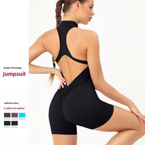 Mono deportivo sin espalda para mujer, sin mangas, con cremallera, para gimnasio, yoga y ropa deportiva, con espalda hueca, hermoso y de moda - Product Image 2