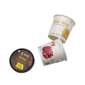 Cấp Thực Phẩm 2 Oz-32 Oz Tùy Chỉnh Khác Nhau Cá Nhân Phân Hủy Sinh Học Kem Cốc Giấy Với Nắp Giấy Và Muỗng - Product Image 6