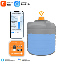 Capteur de niveau de liquide ultrasonique intelligent Tuya WiFi pour réservoirs d'eau et d'huile, affichage LED, alertes en temps réel via l'application Tuya, domotique