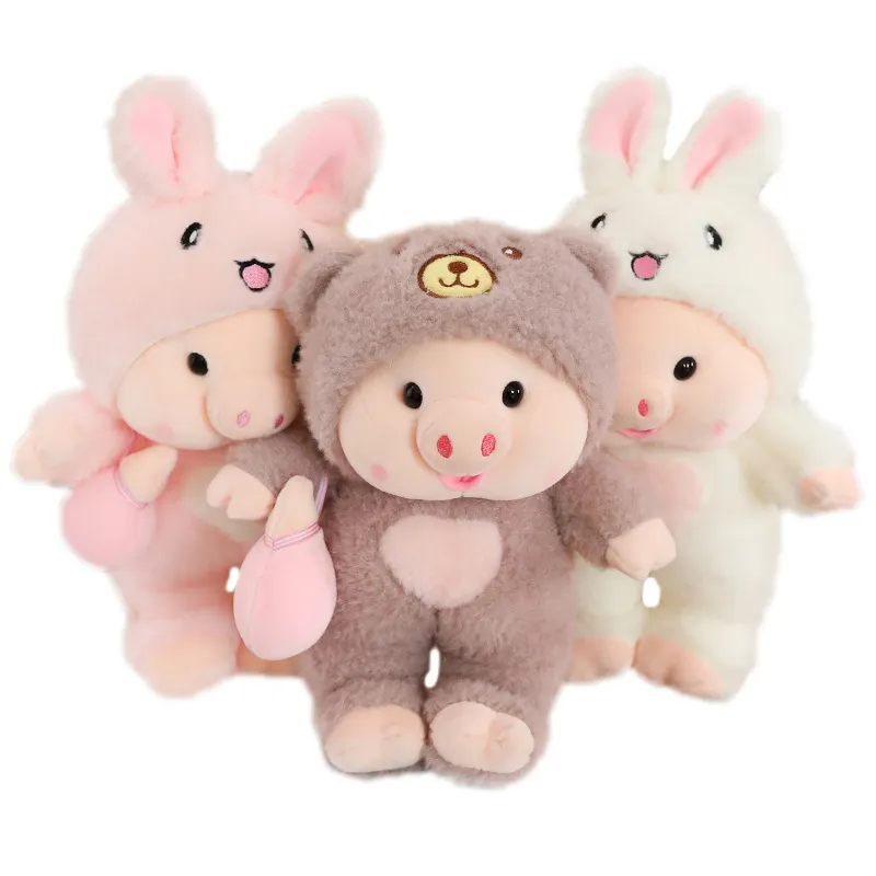 Wholesale Personalized cute pig stuffed animal and rabbit toy kids gift plush pig soft toy