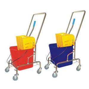 <span class=keywords><strong>Seau</strong></span> à serpillière double compartiment commercial 30L avec essoreuse à pression robuste, double fonction de nettoyage, portable, <span class=keywords><strong>en</strong></span> plastique pour usage domestique - Product Image 1