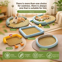 Tapis rafraîchissant d'été pour animaux de compagnie, lit respirant en tissu à carreaux/ondulé/à rayures pour petits et moyens chiens, niche pour chat Teddy, fournitures pour animaux de compagnie en gros