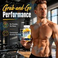 Gomitas de Creatina Monohidrato 5000mg Sin Azúcar, Nutrición Deportiva para Fuerza y Resistencia, Sabor Personalizado, Marca Privada OEM