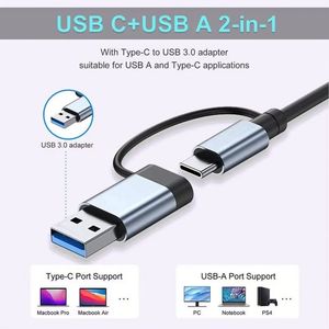 Multi Port <b>USB</b> <b>USB</b>-C <b>HUB</b> Aluminum Alloy 8 in 1 Adapter OTG Splitter 8 in 1 Docking Station for Laptop PC Smartphone - Product Image 3