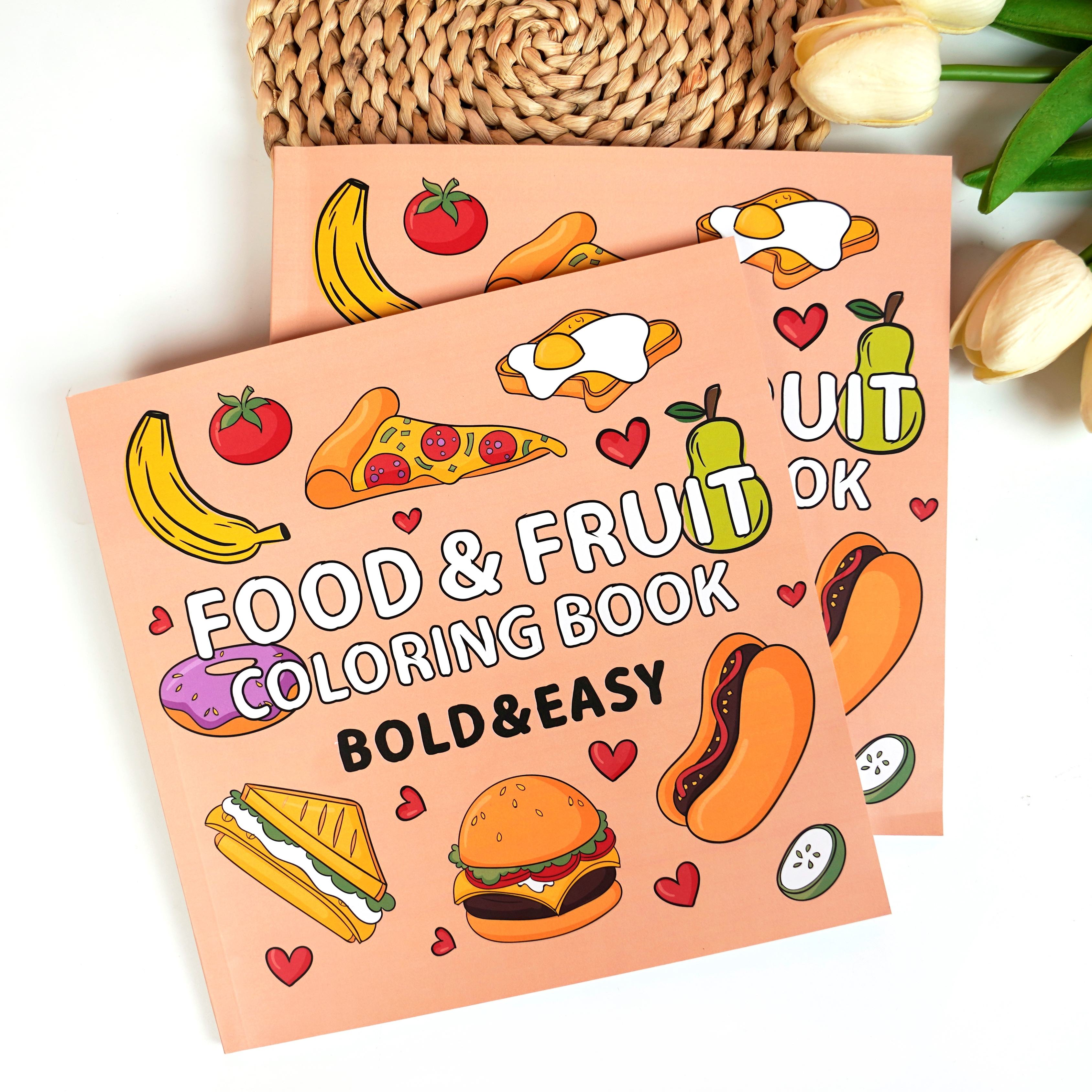 Libro da colorare TS04-Food e frutta