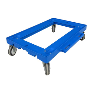 Chariot/<span class=keywords><strong>Dolly</strong></span> en plastique robuste et durable pour le transport en entrepôt avec roues pour déplacer des caisses - Product Image 3