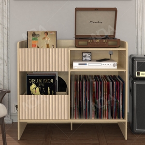 Mobile Porta Vinili Scaffale Vinili Bambù Artliving Cassetta Per Dischi In Vinile, In Bambù, Per Dischi In Vinile, Può Contenere Fino A 80 LP, Album, Organizer Da Scrivania Per Riviste E Documenti