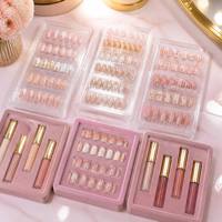Plateau insert blister pour emballage cosmétique, plateau floqué transparent en PETG pour faux ongles, présentoir pour baume à lèvres, cavité personnalisée, vente en gros