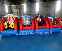 Amusant populaire gonflable 4 en 1 jeu gonflable de carnaval de sports interactif gonflable
